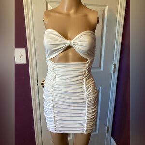 Sexy White/Ivory Shein Mini Dress, Size XS